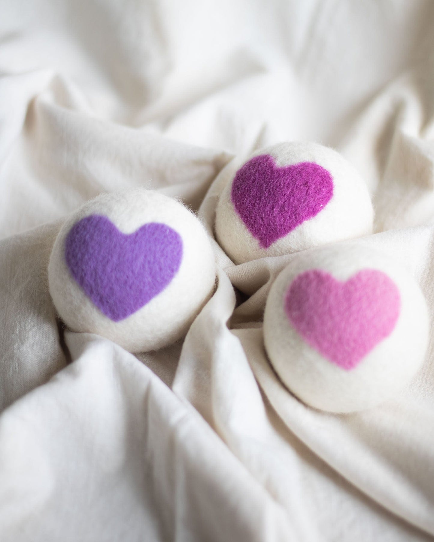 Lovely Day (Pink Hearts) Trio Dryer Balls