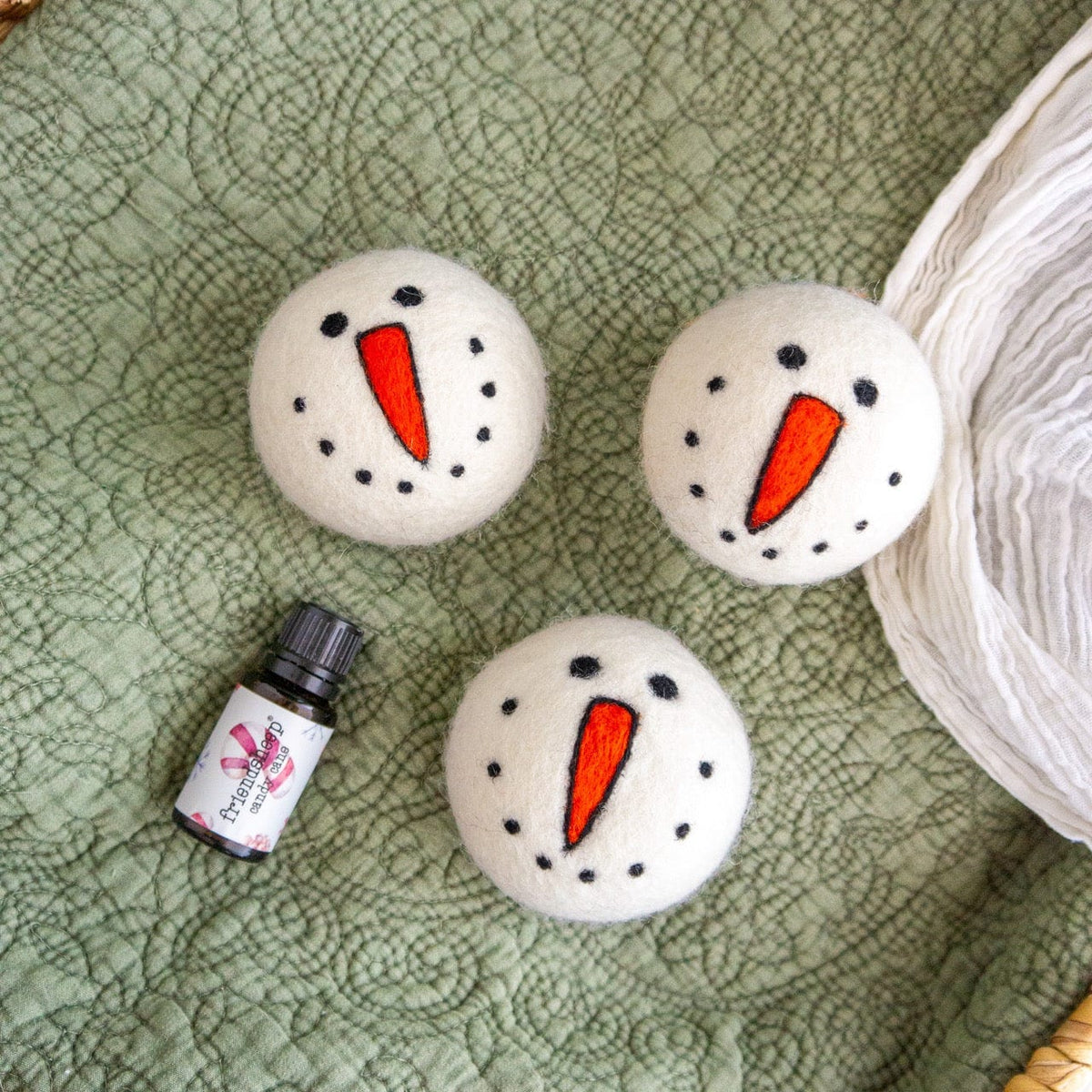 Snowman Trio Dryer Balls