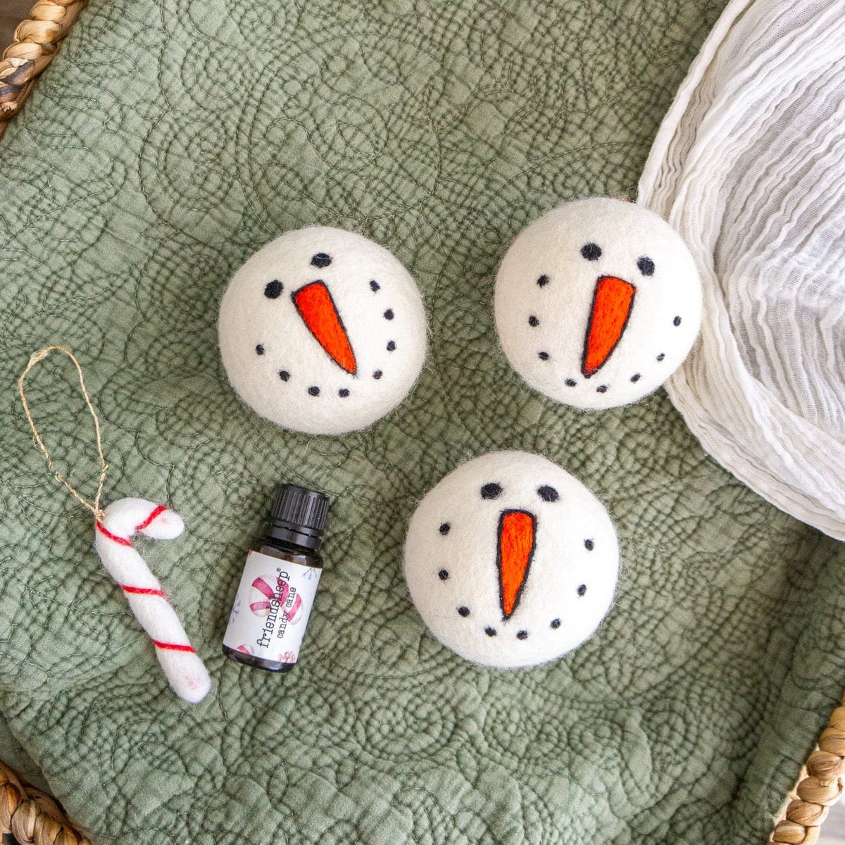 Snowman Trio Dryer Balls