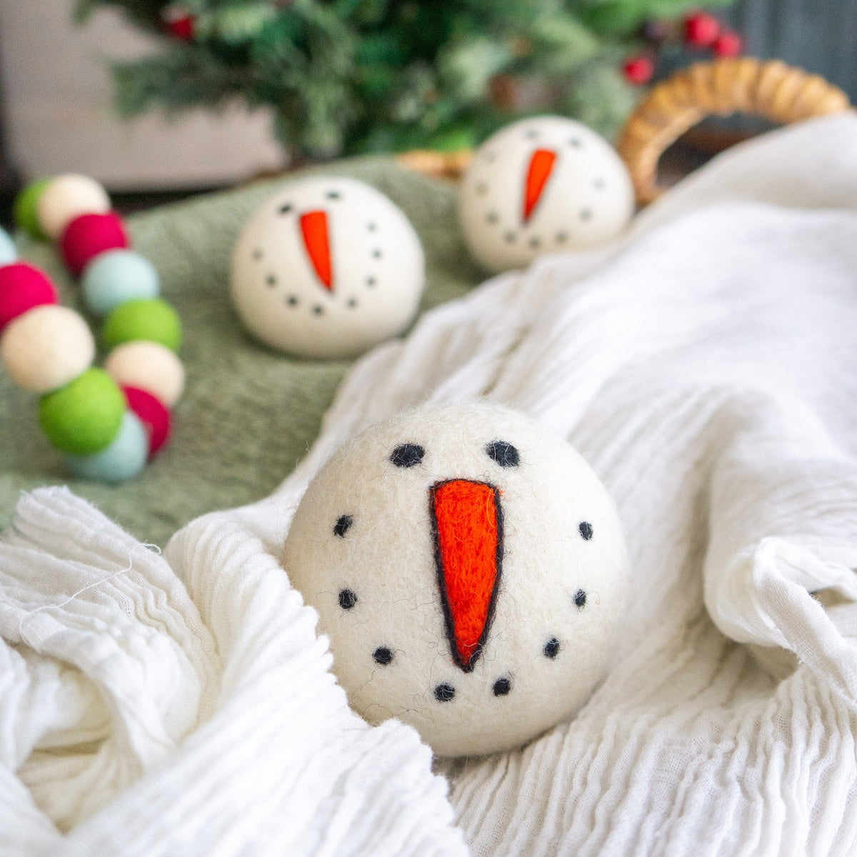Snowman Trio Dryer Balls
