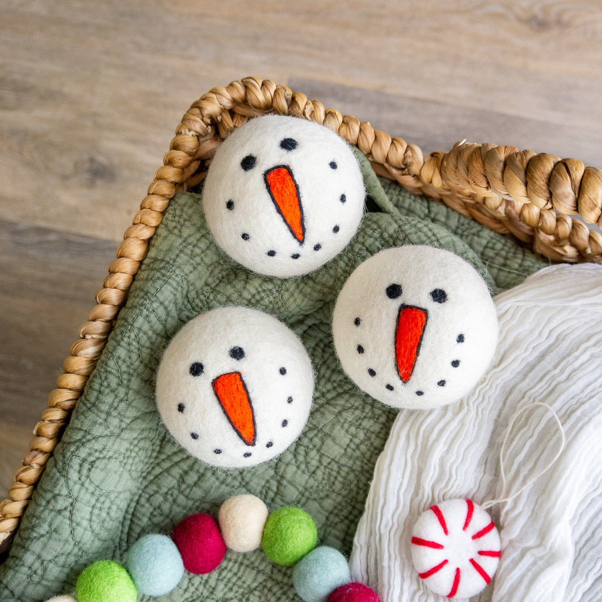 Snowman Trio Dryer Balls