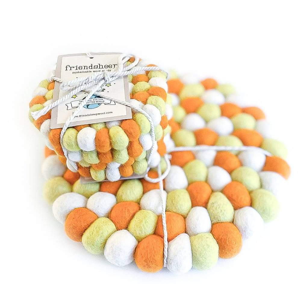 Candy Corn Eco Coasters/Trivets