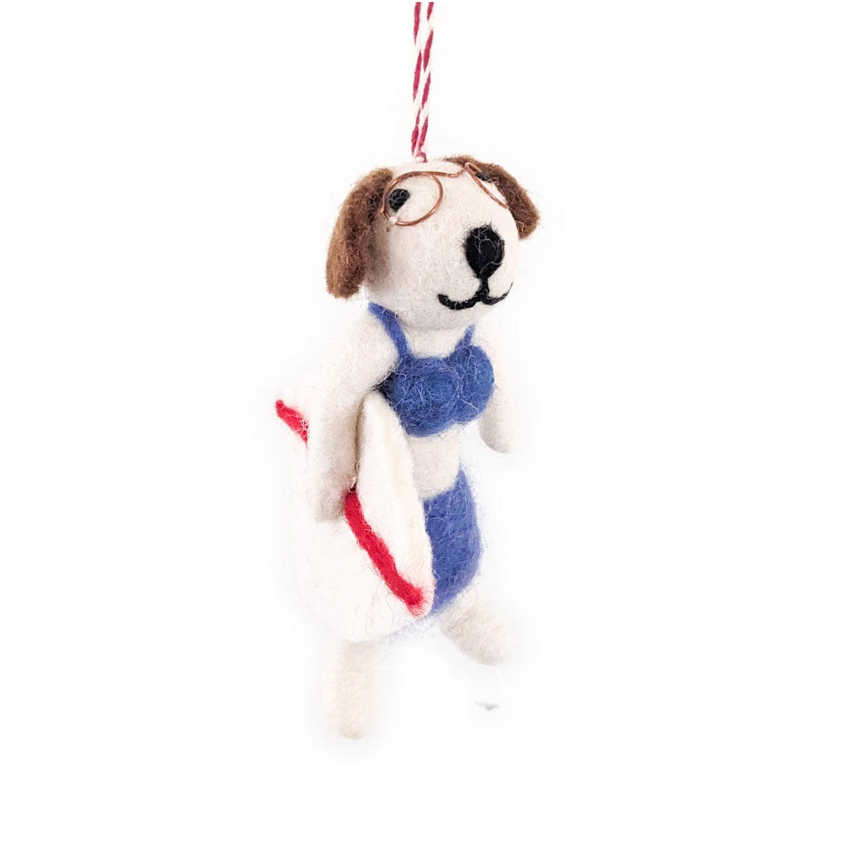 Johnny and Tyler Surf Dog Eco Ornaments - Set of 2