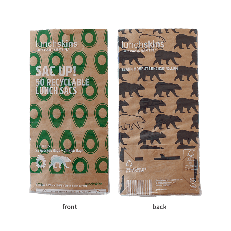 Compostable Paper Lunch Sacs Variety Pack