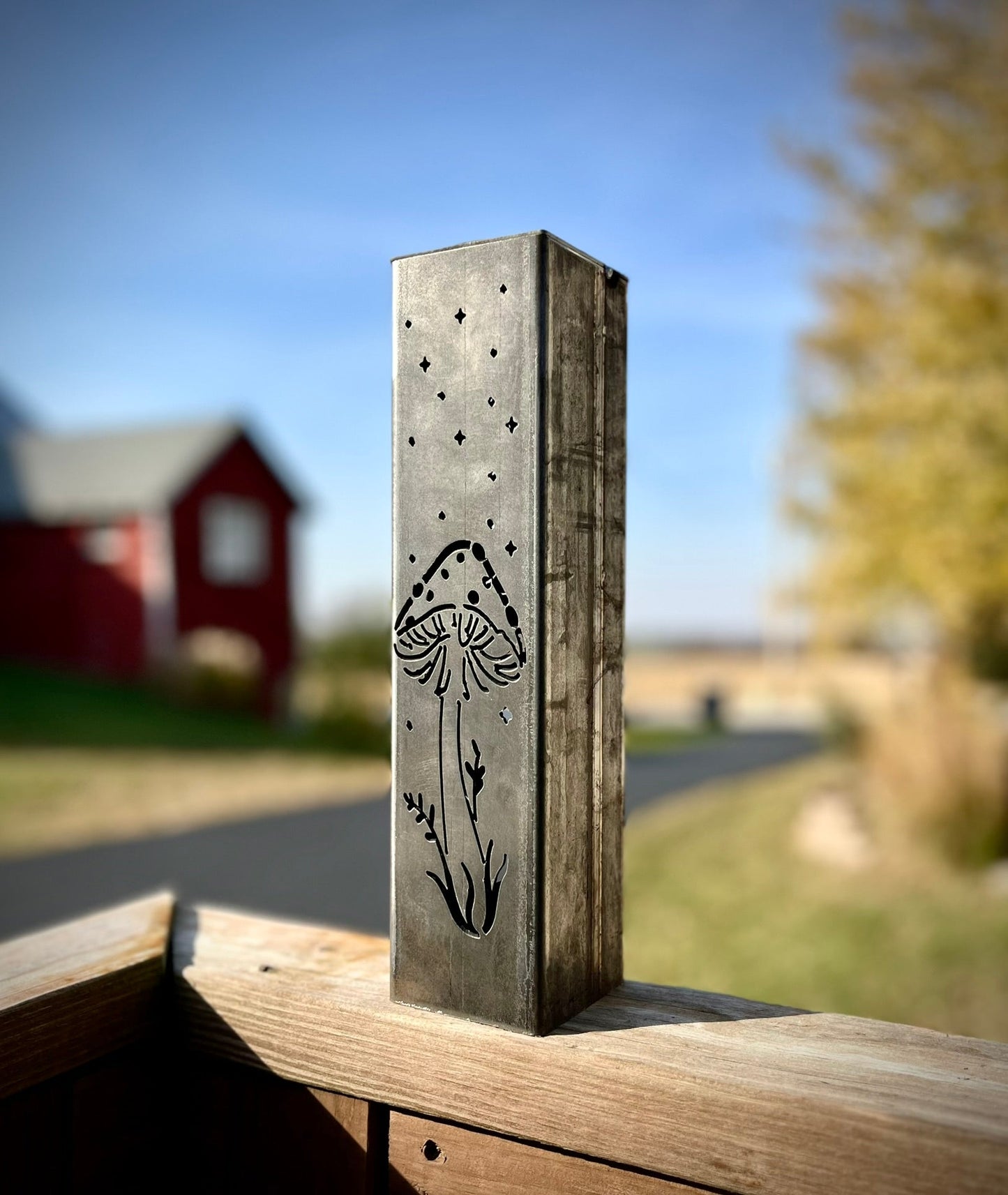 Fungi Solar Tube Lights - Steel Mushroom Lights