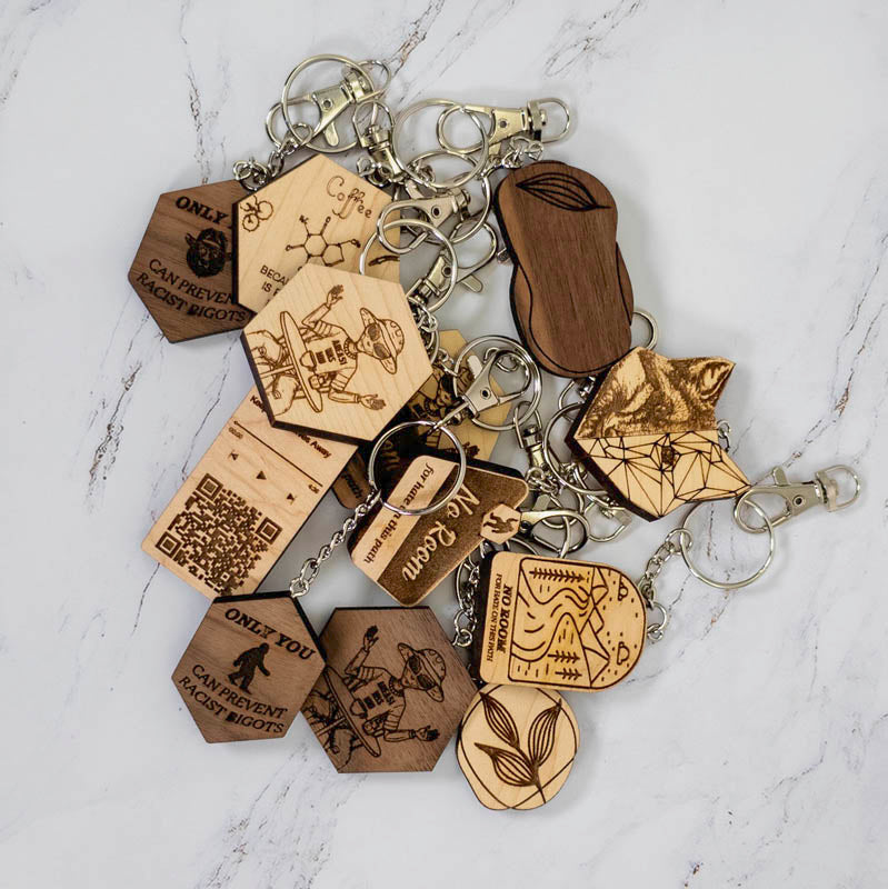 Wood Keychain | No Hate Trail - Arch