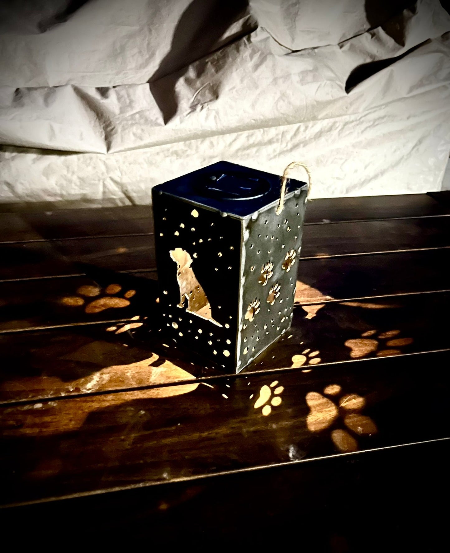 Hanging Steel Solar Puppy Cube | 6.5 in. | Pick a Breed