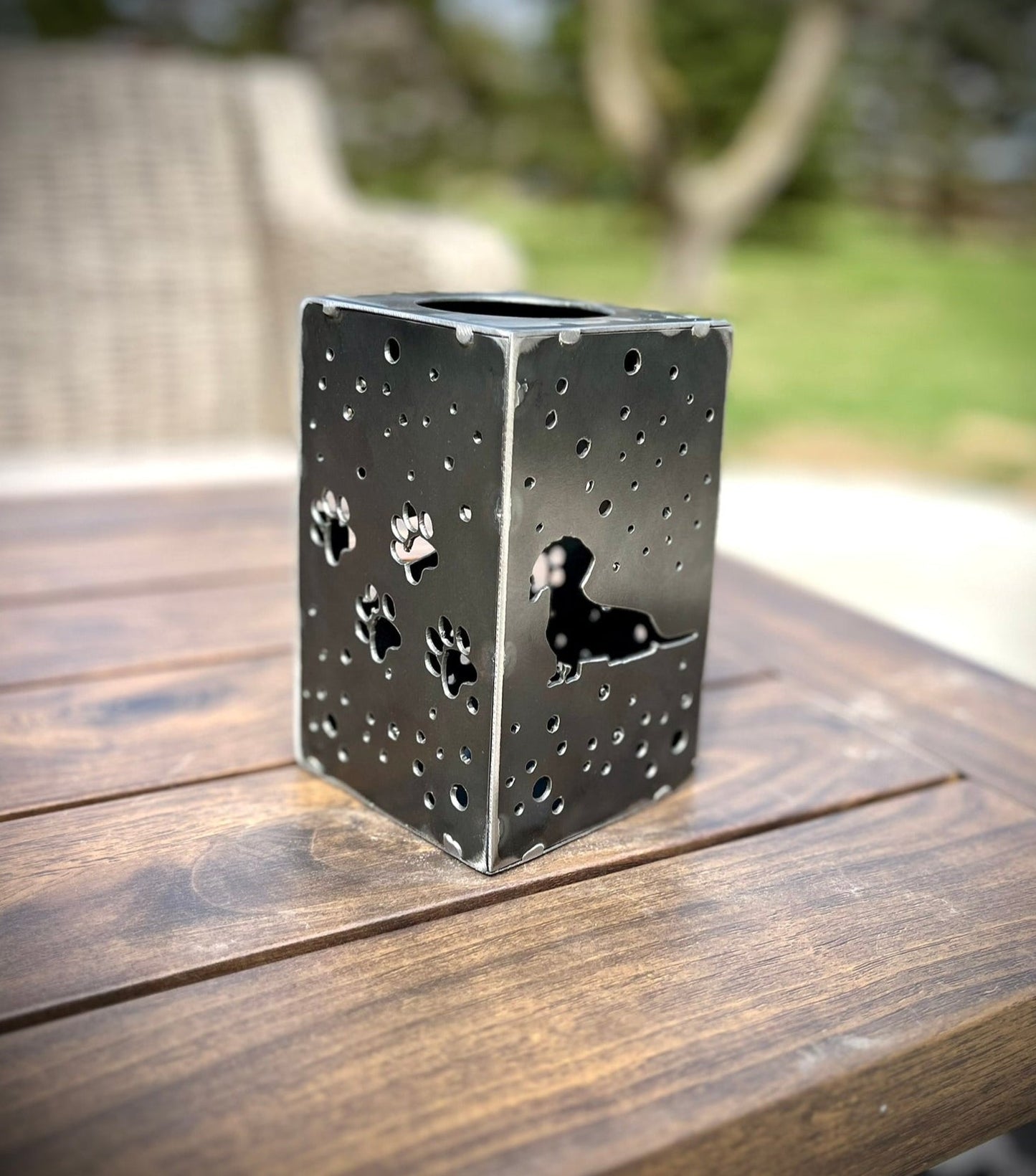 Hanging Steel Solar Puppy Cube | 6.5 in. | Pick a Breed
