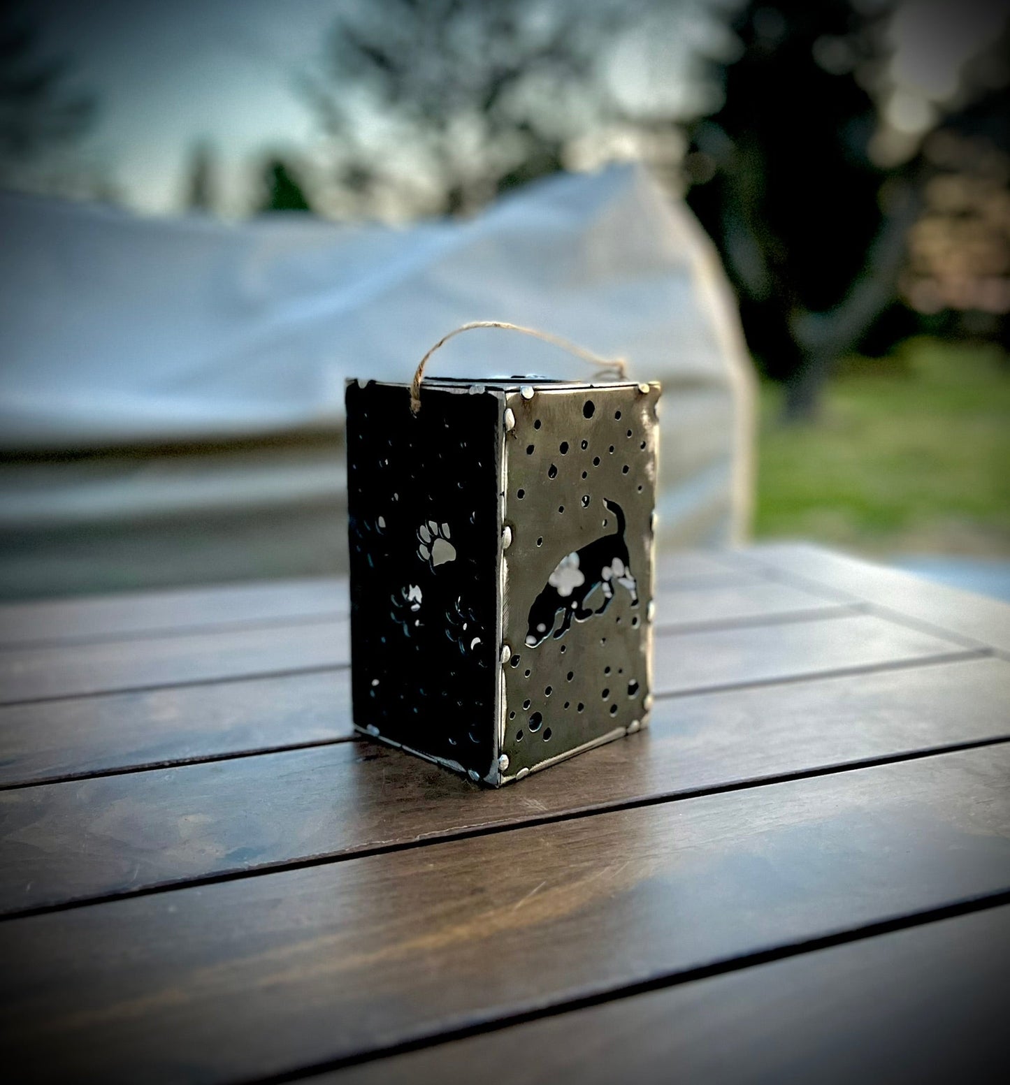 Hanging Steel Solar Puppy Cube | 6.5 in. | Pick a Breed