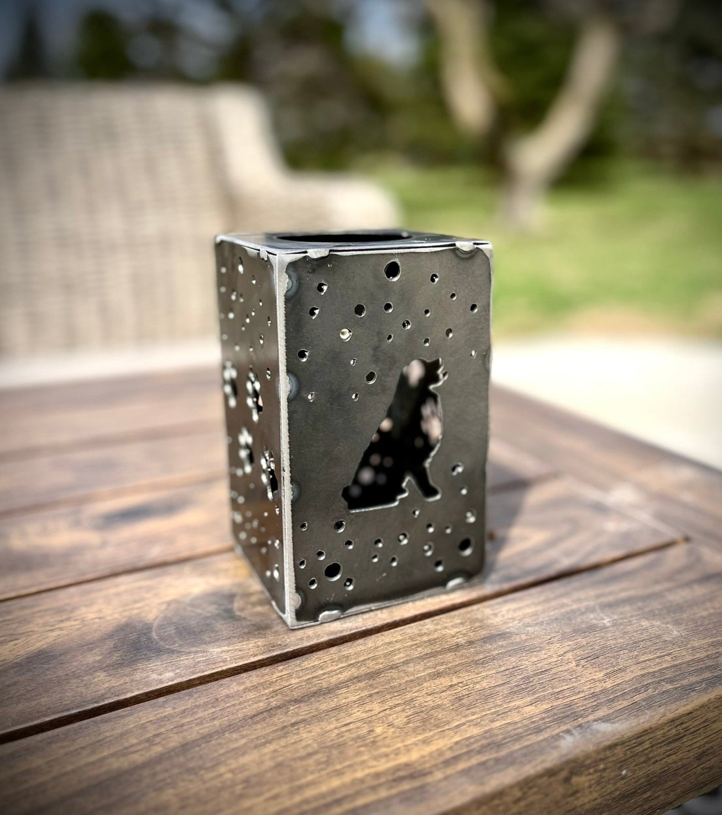 Hanging Steel Solar Puppy Cube | 6.5 in. | Pick a Breed