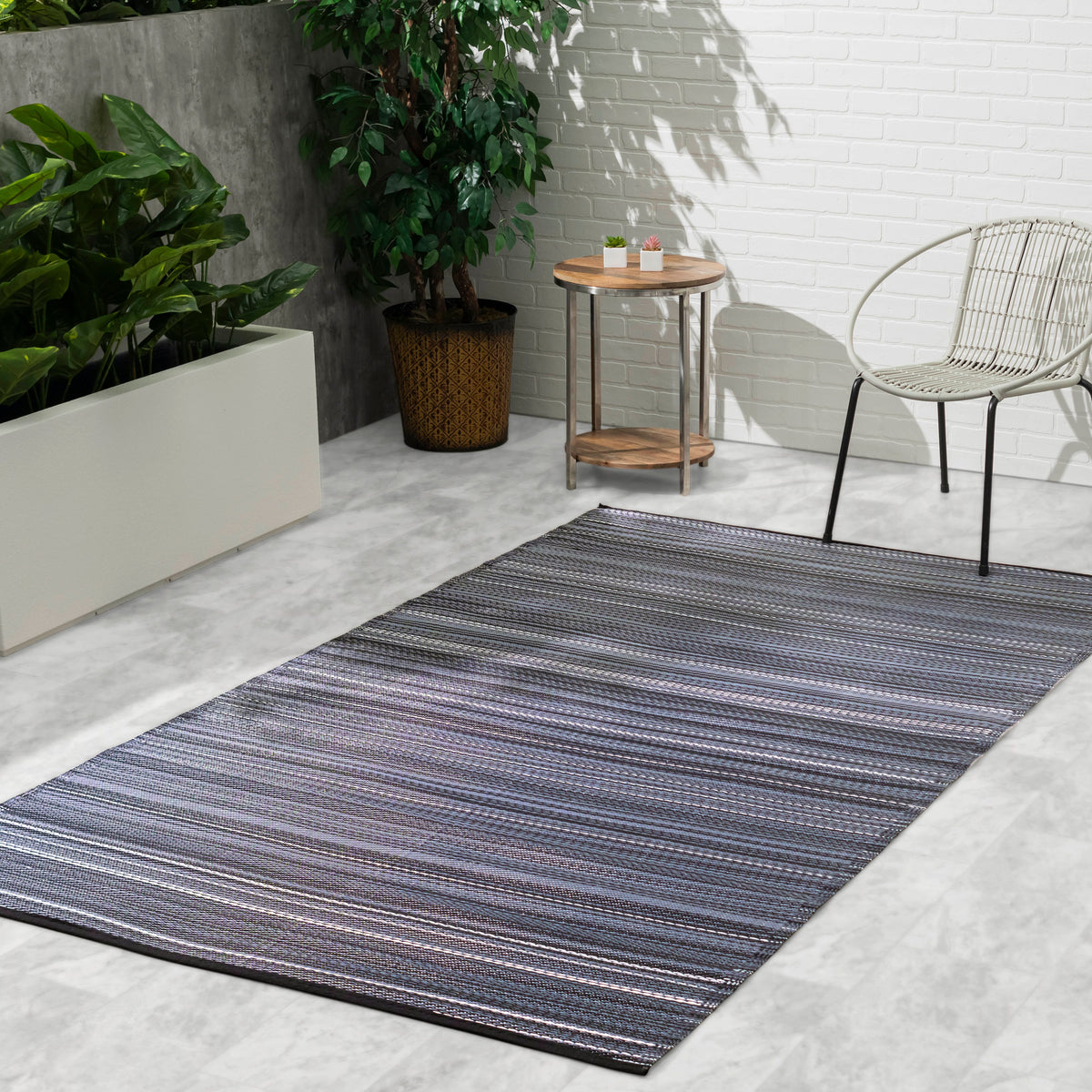 Cancun - Midnight Outdoor Rug for Patio