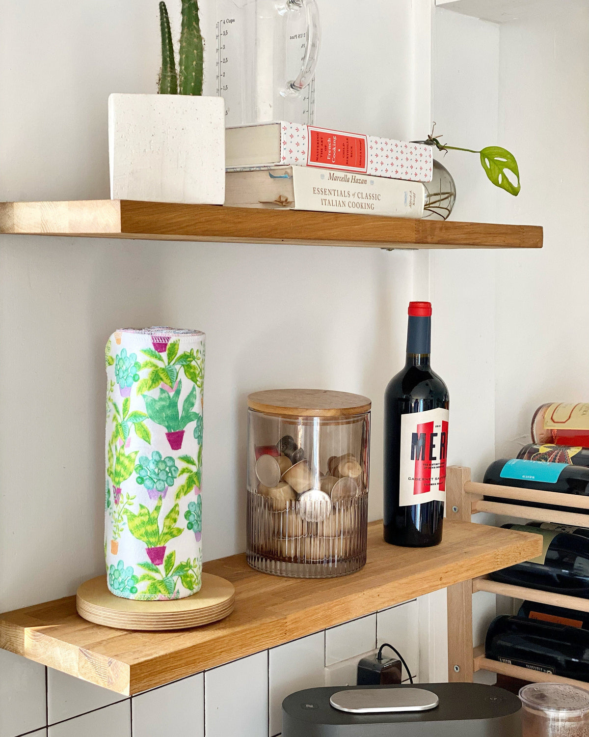 Reusable Paper Towels--Sage Green Gingham