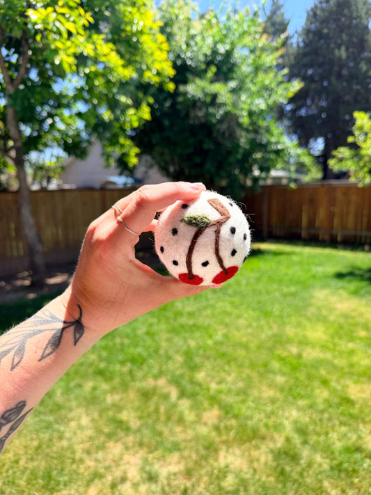 Organic Wool Dryer Ball--Cutie Cherries