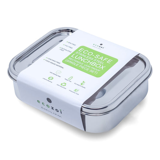 STAINLESS STEEL LUNCH BOX, 1 TIER MICROWAVABLE, 24 OZ