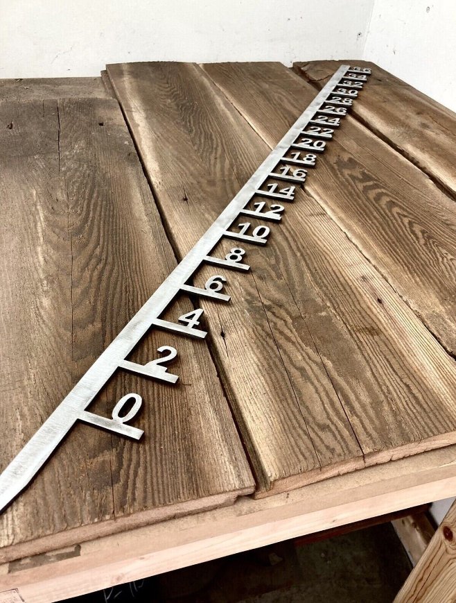 Simple Steel Snow Gauge - 12-inch, 24-inch, 36-inch