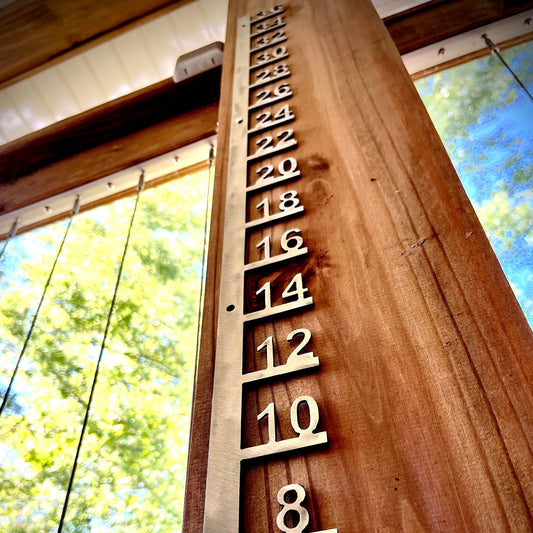 Large Post-Mounted Metal Snow Gauge - 12-inch, 24-inch, 36-inch