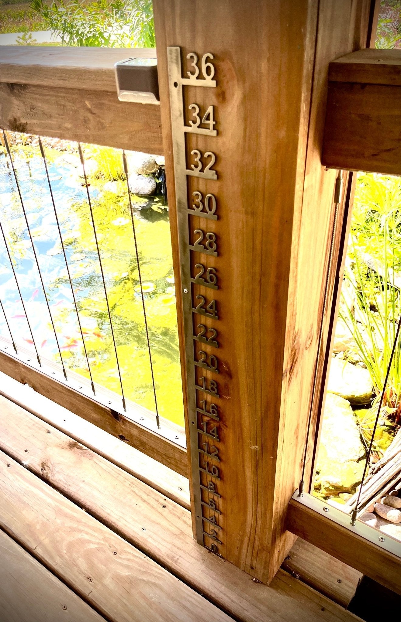 Large Post-Mounted Metal Snow Gauge - 12-inch, 24-inch, 36-inch