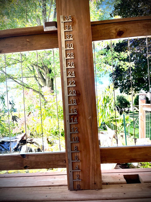 Large Post-Mounted Metal Snow Gauge - 12-inch, 24-inch, 36-inch