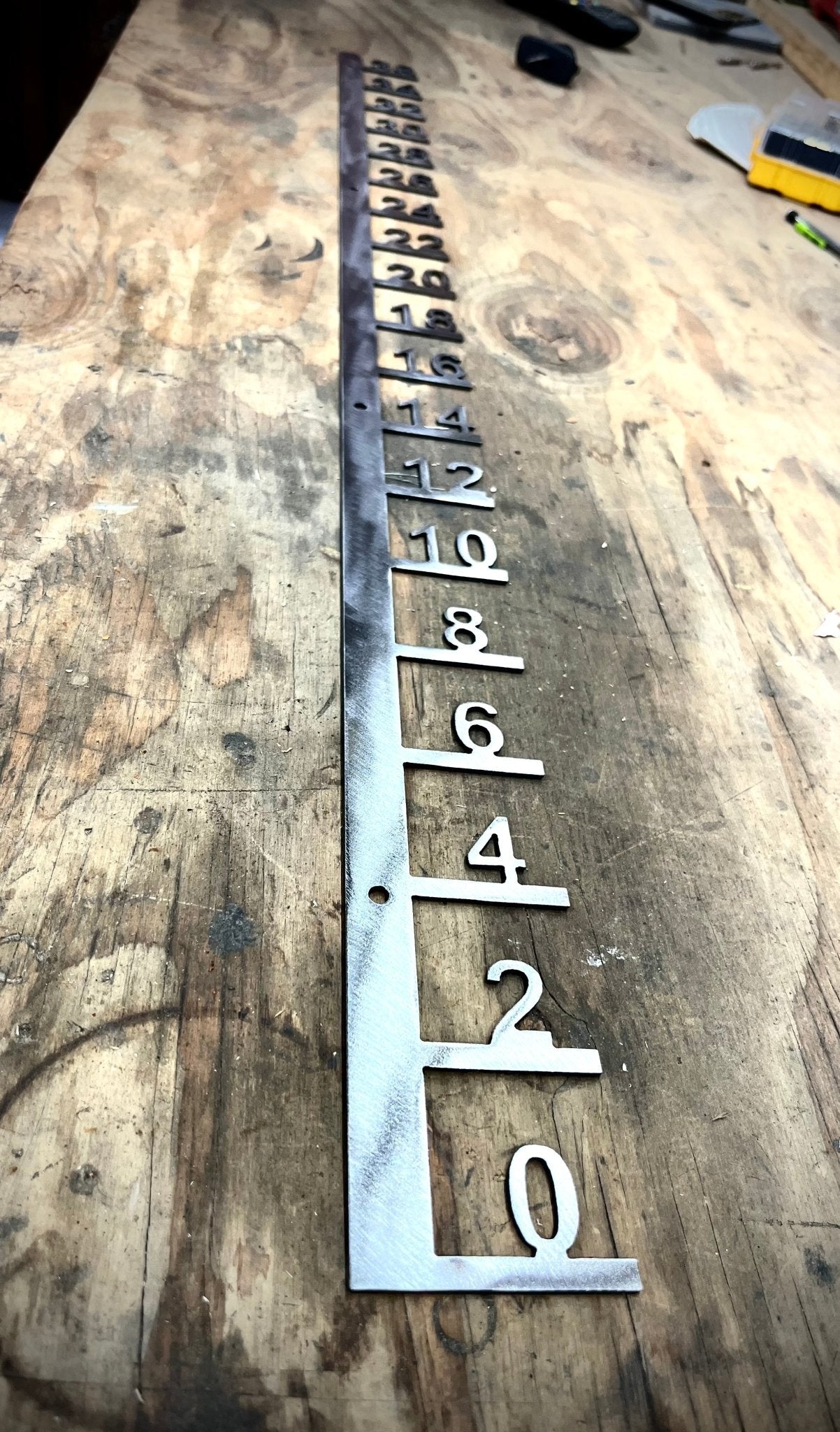 Large Post-Mounted Metal Snow Gauge - 12-inch, 24-inch, 36-inch