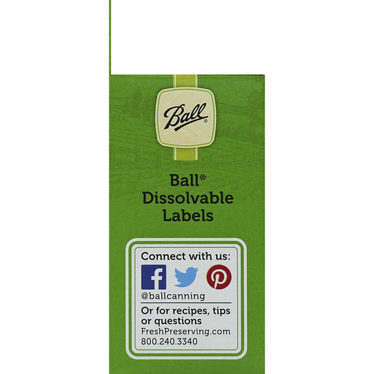 Ball Labels, Dissolvable - 1.6 X 3