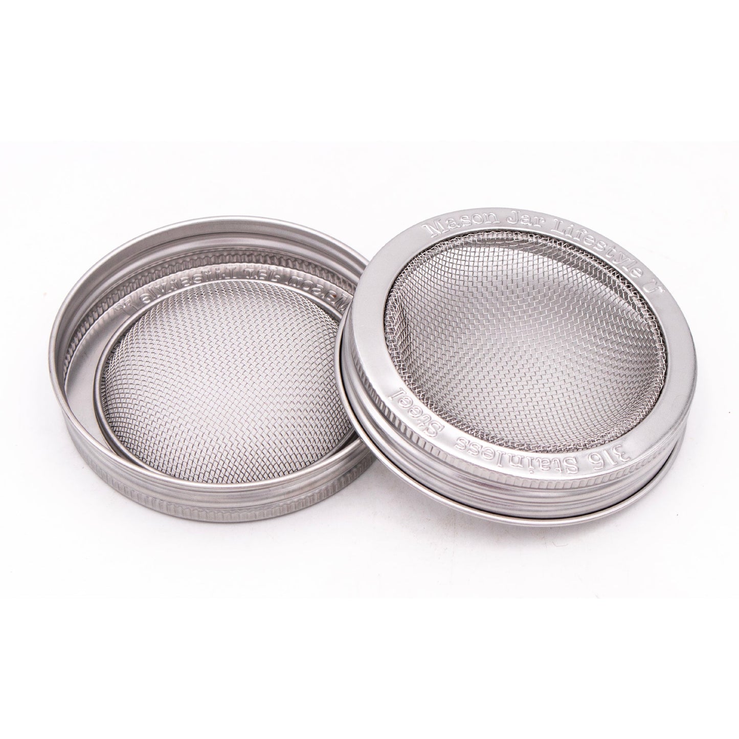 Curved Rust Proof Sprouting Lid and Band for Mason Jars