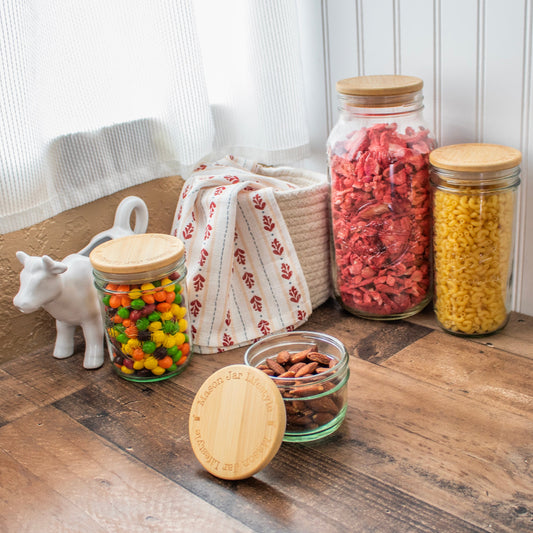 Bamboo Storage Stopper Lids for Mason Jars 6 Pack
