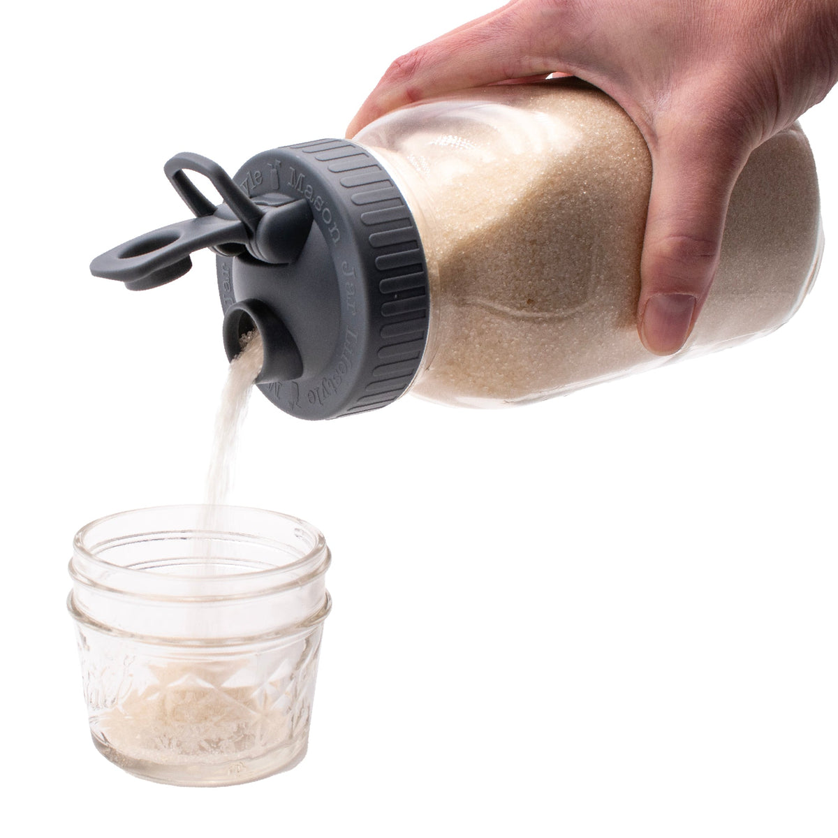 Pour & Store Shaker Lid with Carry Loop for Mason Jars