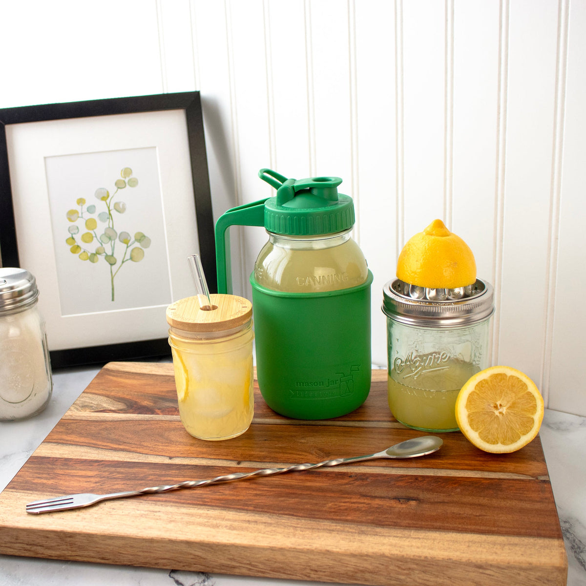 Pour & Store Pitcher Lid with Handle for Mason Jars