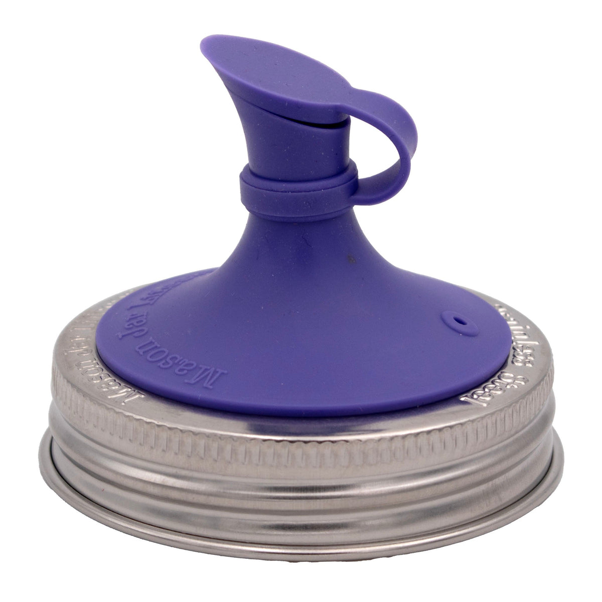 Oil Cruet Pour Lid for Mason Jars - Silicone with Stainless Steel Band