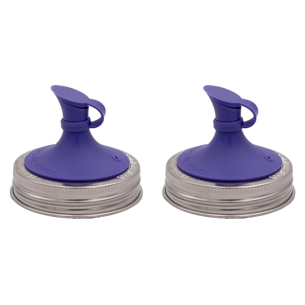 Oil Cruet Pour Lid for Mason Jars - Silicone with Stainless Steel Band