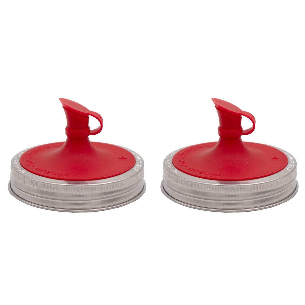 Oil Cruet Pour Lid for Mason Jars - Silicone with Stainless Steel Band