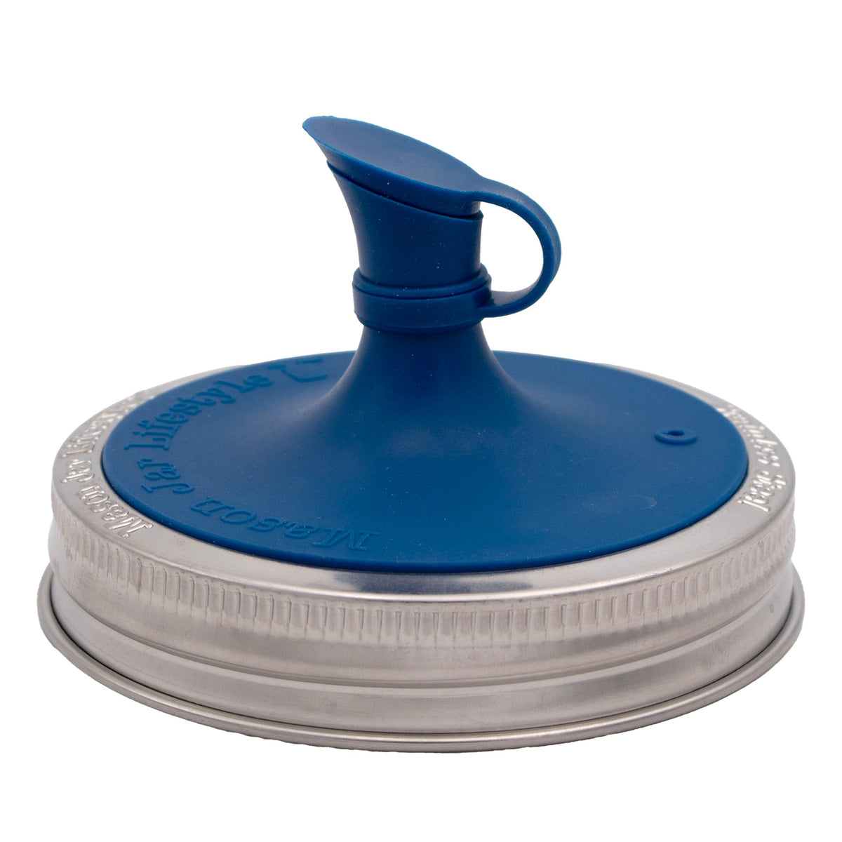 Oil Cruet Pour Lid for Mason Jars - Silicone with Stainless Steel Band
