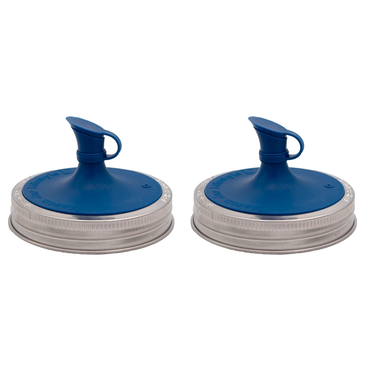 Oil Cruet Pour Lid for Mason Jars - Silicone with Stainless Steel Band