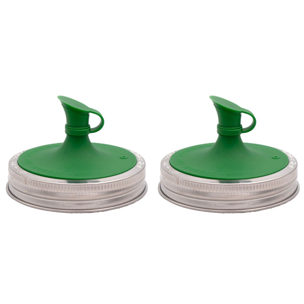 Oil Cruet Pour Lid for Mason Jars - Silicone with Stainless Steel Band
