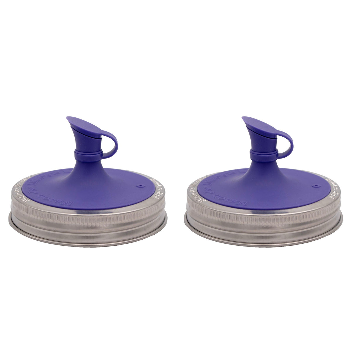 Oil Cruet Pour Lid for Mason Jars - Silicone with Stainless Steel Band