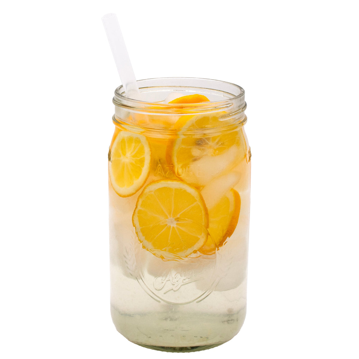 Long Silicone Straws for Quart Mason Jars - 6 Pack + Cleaner