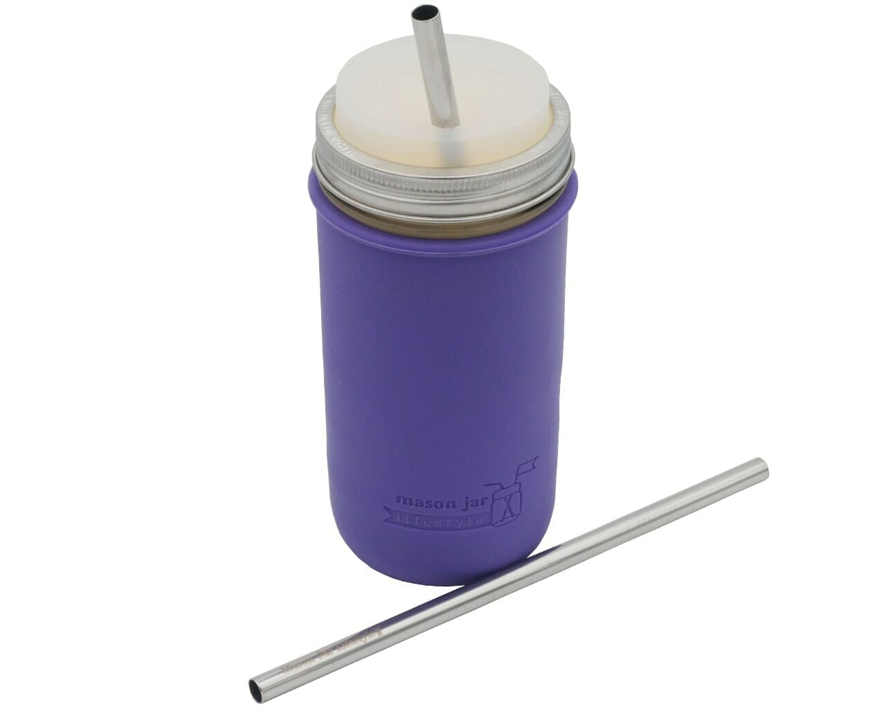Long Stainless Steel Smoothie Straws for Quart Mason Jars