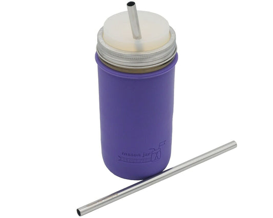 Long Stainless Steel Smoothie Straws for Quart Mason Jars