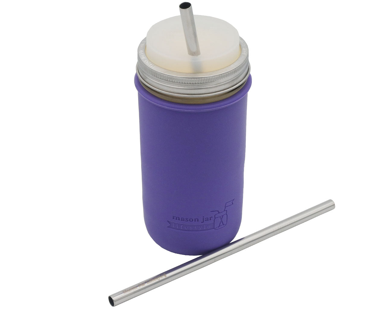 Individual Stainless Steel & Glass Straws for Mason Jars