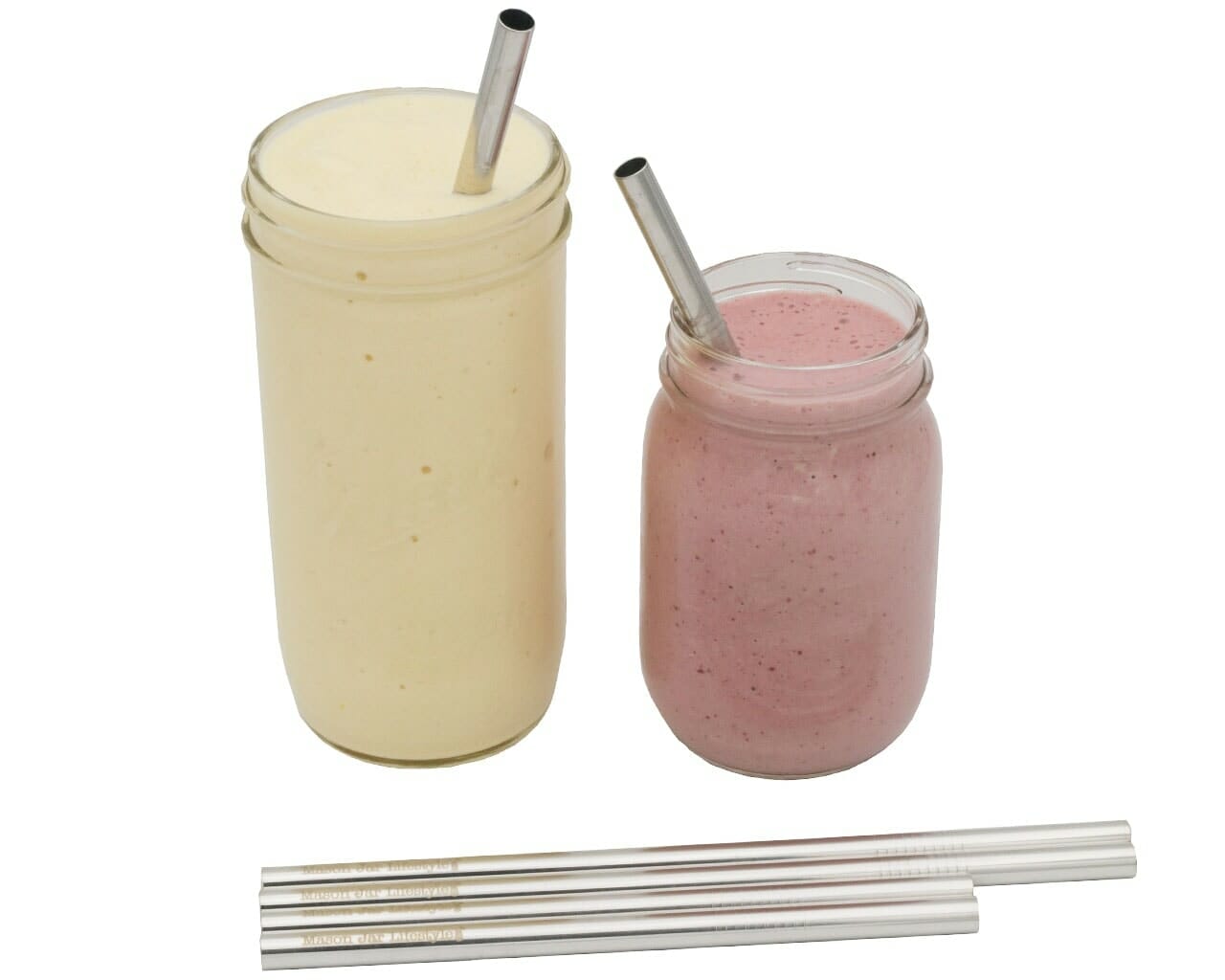 Medium Stainless Steel Smoothie Straws for Pint Mason Jars
