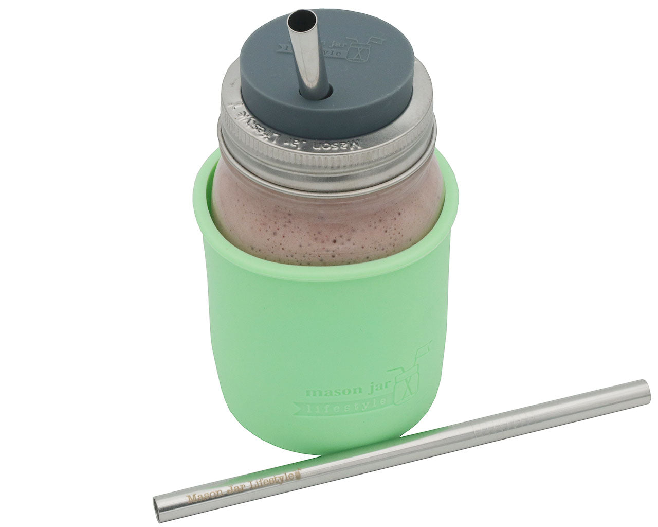 Individual Stainless Steel & Glass Straws for Mason Jars