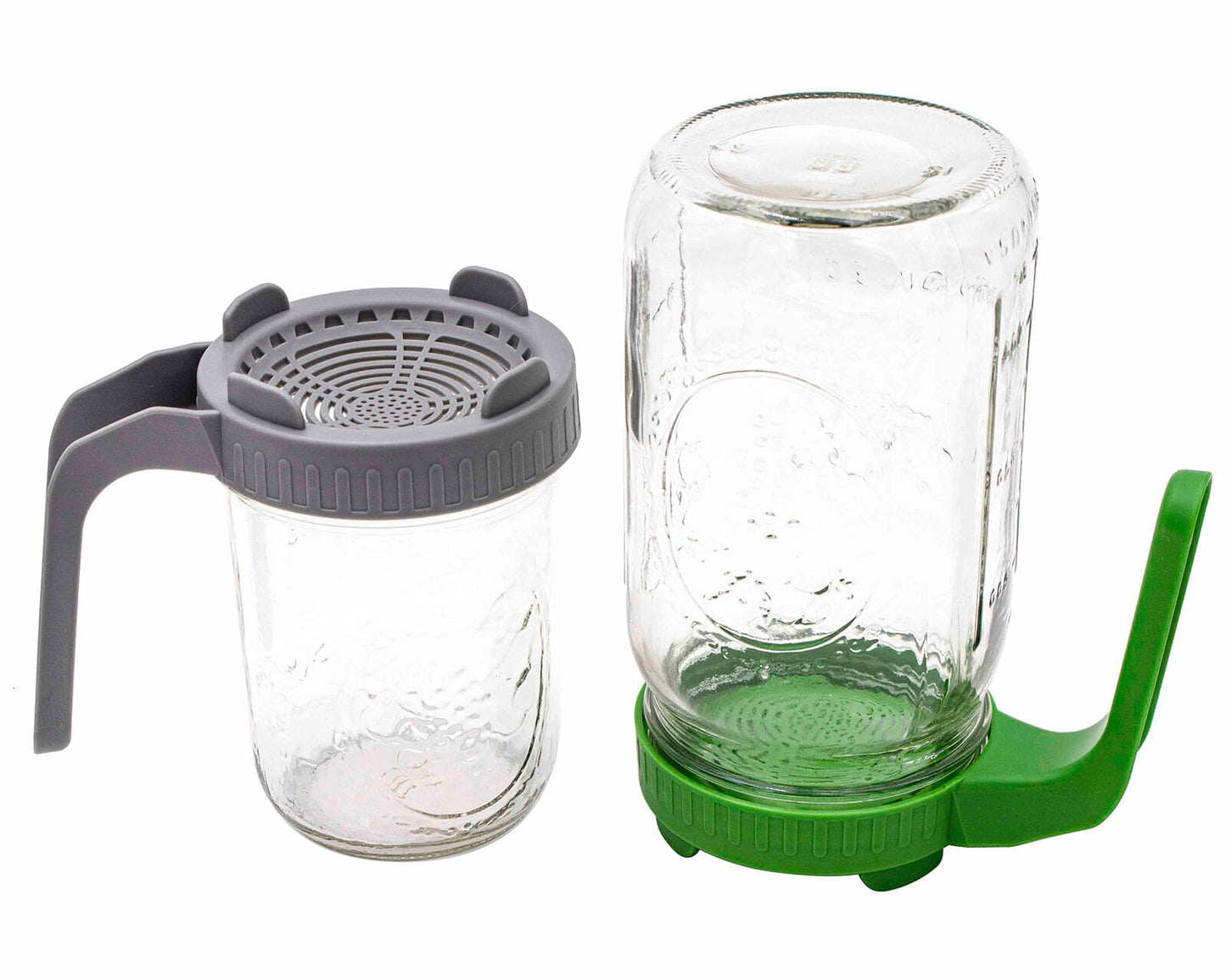 Plastic Sprouting Lid with Built-In Stand and Handle for Wide Mouth Mason Jars