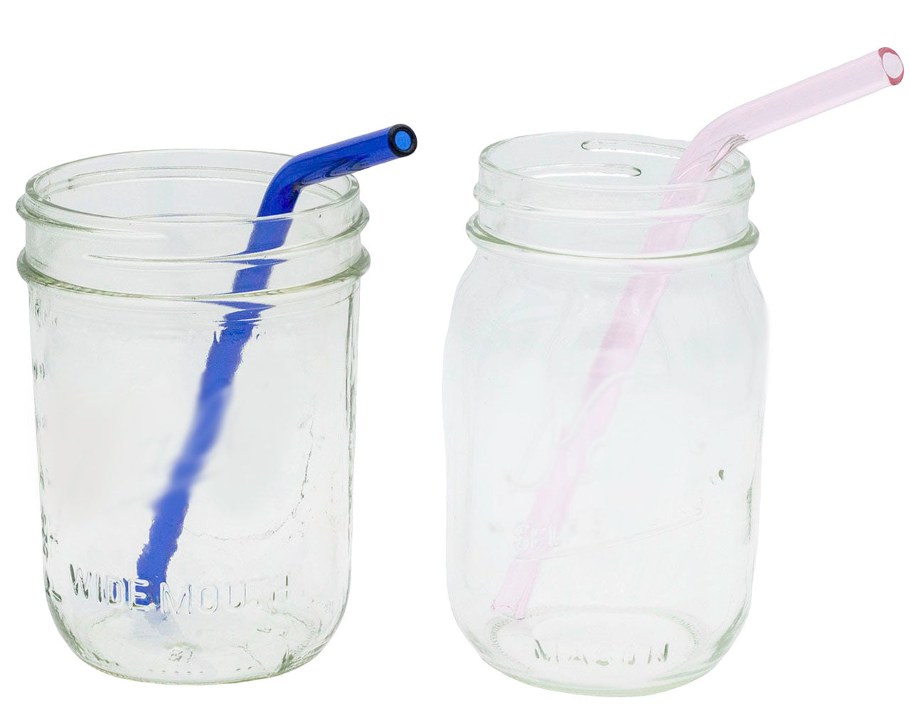 Individual Stainless Steel & Glass Straws for Mason Jars