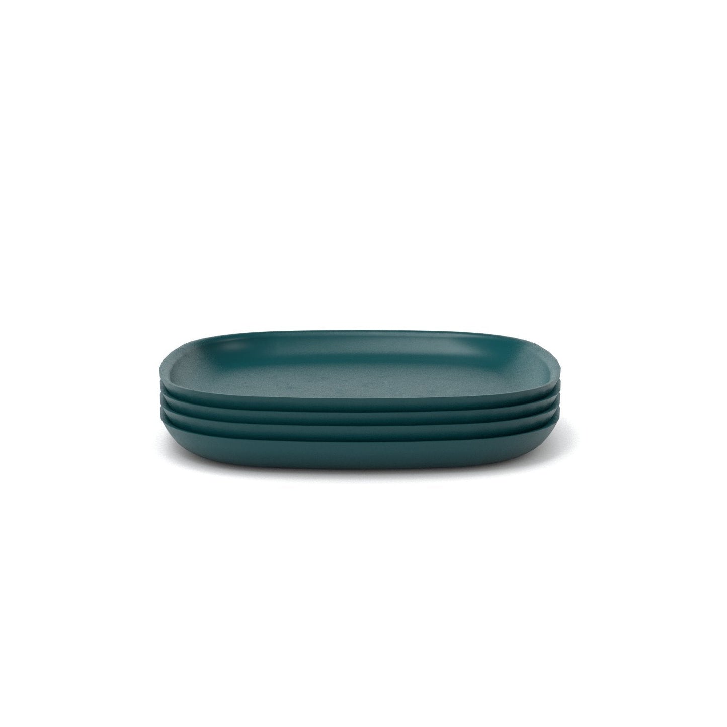 Bamboo Medium Plate - 4 Piece Set - Blue Abyss