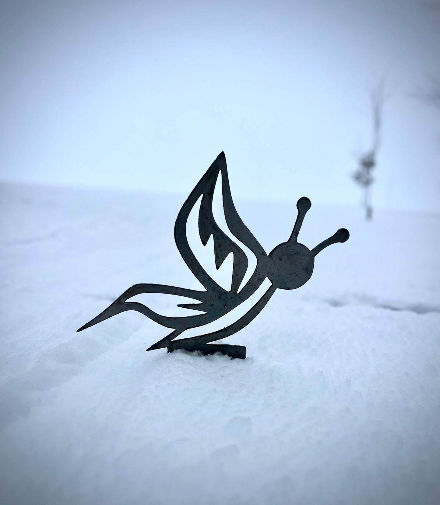 Metal Garden Gnomes, Butterfly, Flower