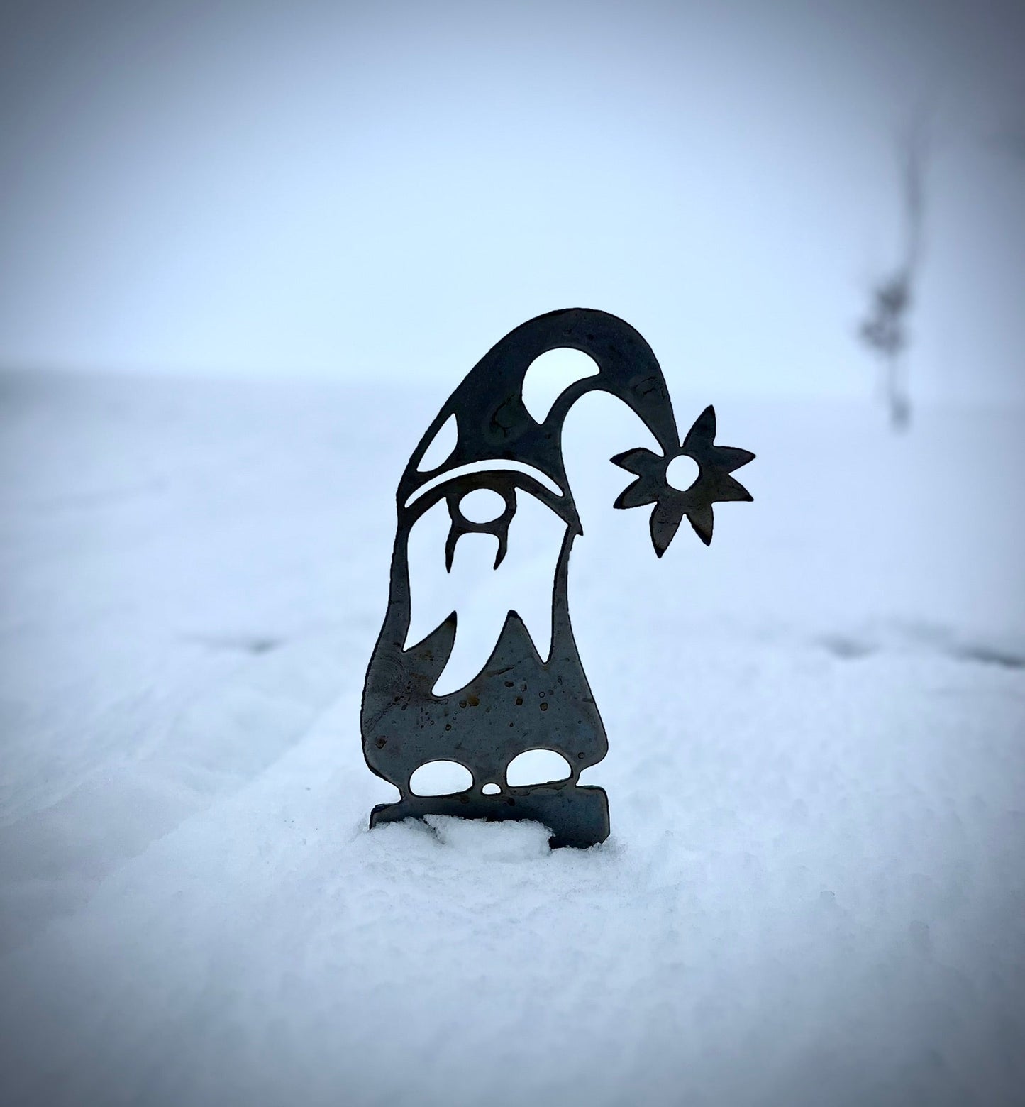 Metal Garden Gnomes, Butterfly, Flower