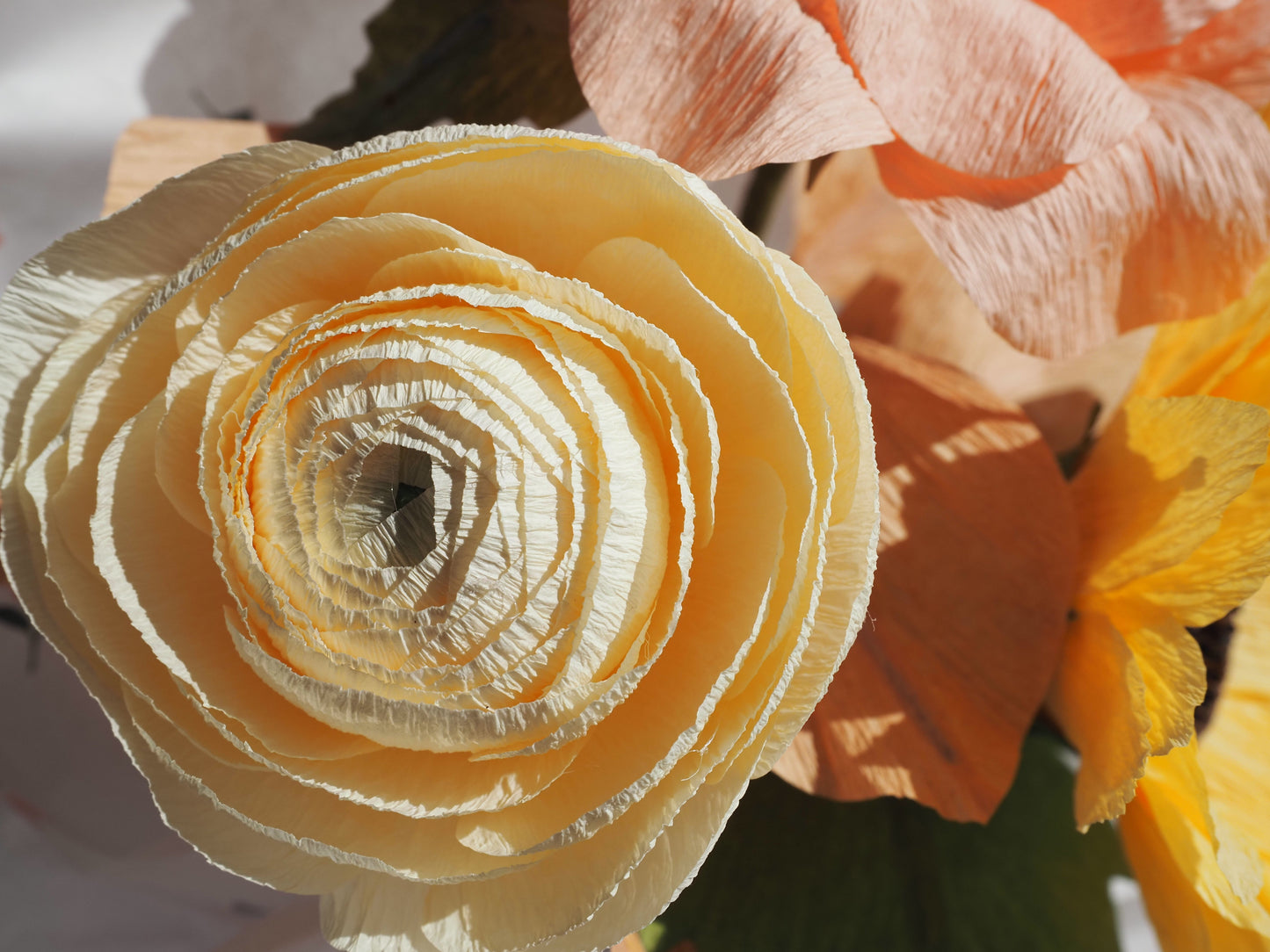Mini Sunday| Handcrafted Sunflower and Ranunculus Bouquet