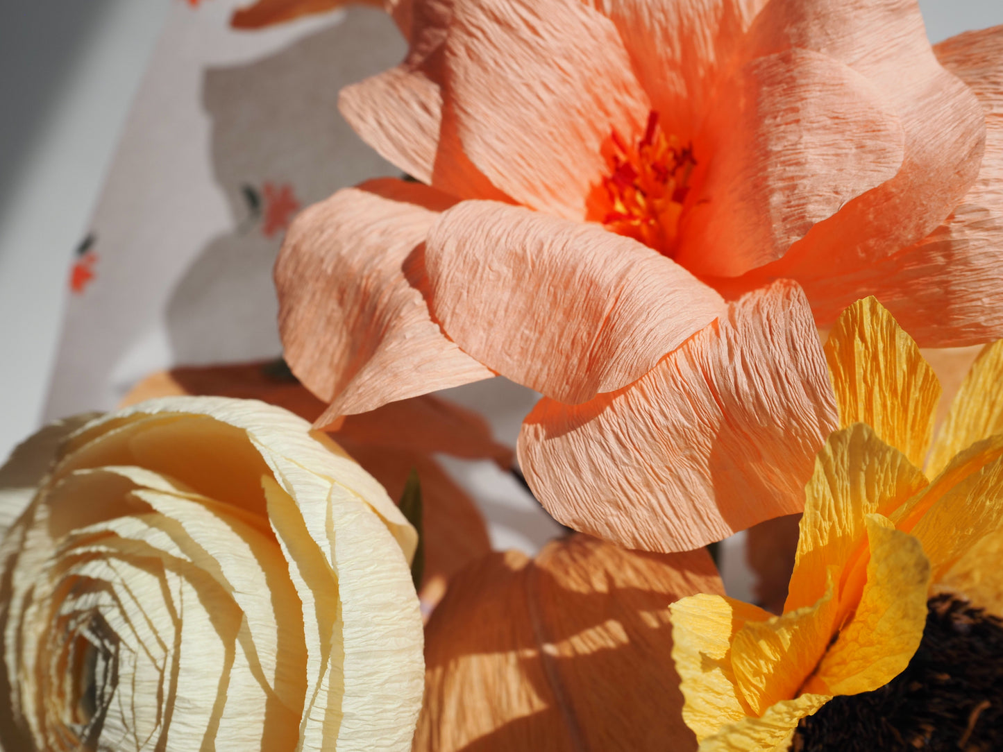 Mini Sunday| Handcrafted Sunflower and Ranunculus Bouquet