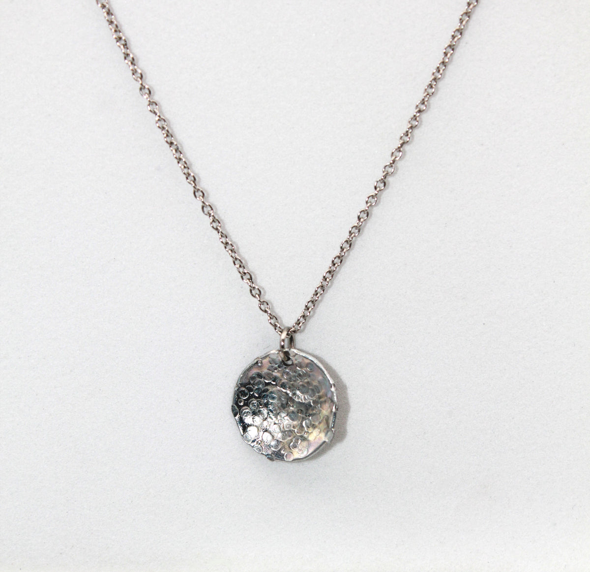 Awaken Necklace | Salvaged Steel Auto Part | Adjustable Stainless Steel Chain