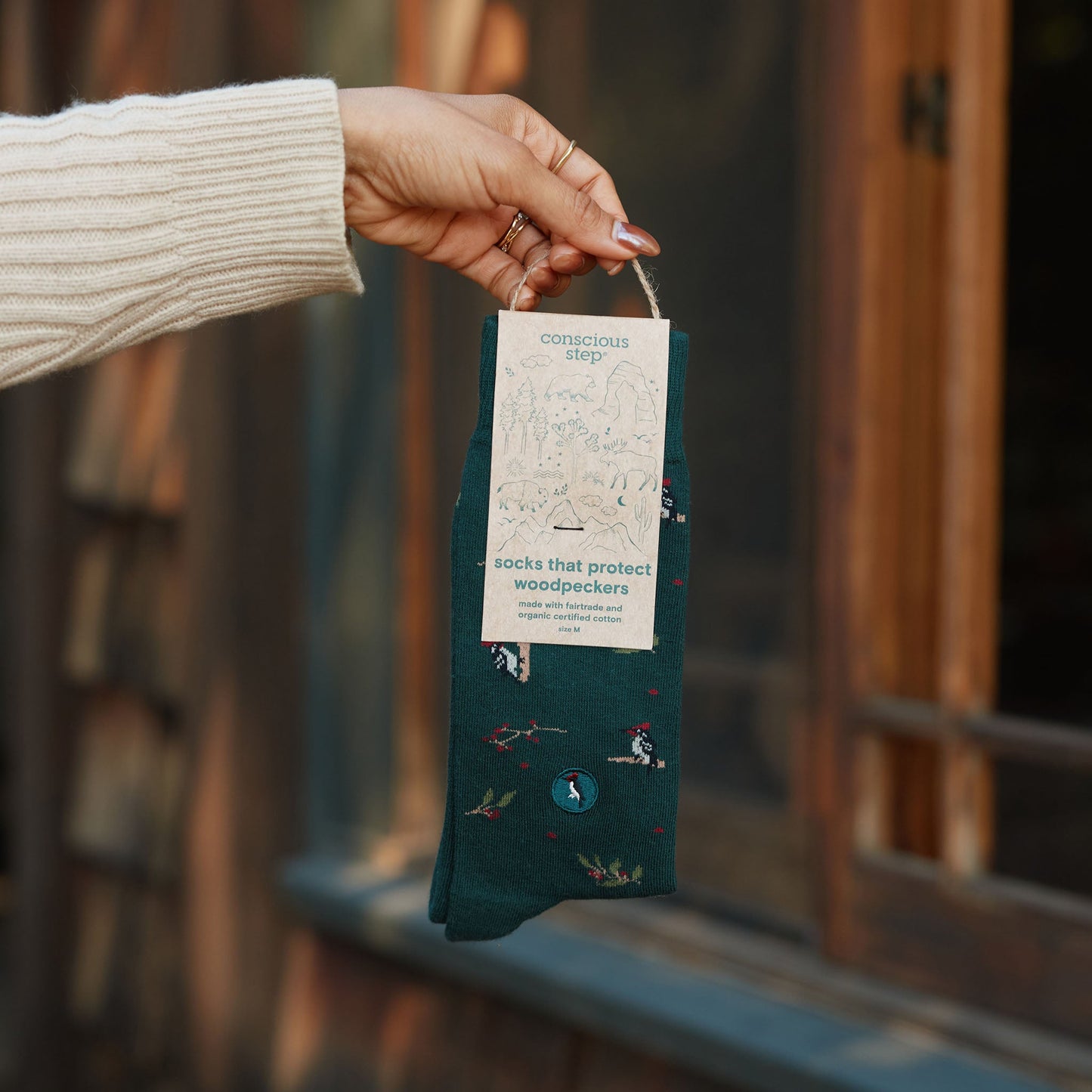 Socks that Protect Woodpeckers